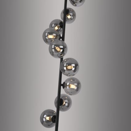 Schöner Wohnen 14506-18 - LED подова лампа DUBAI 9xG9/3W/230V черна/опушена