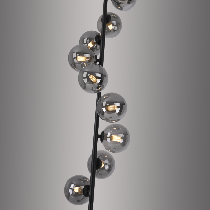 Schöner Wohnen 14506-18 - LED подова лампа DUBAI 9xG9/3W/230V черна/опушена