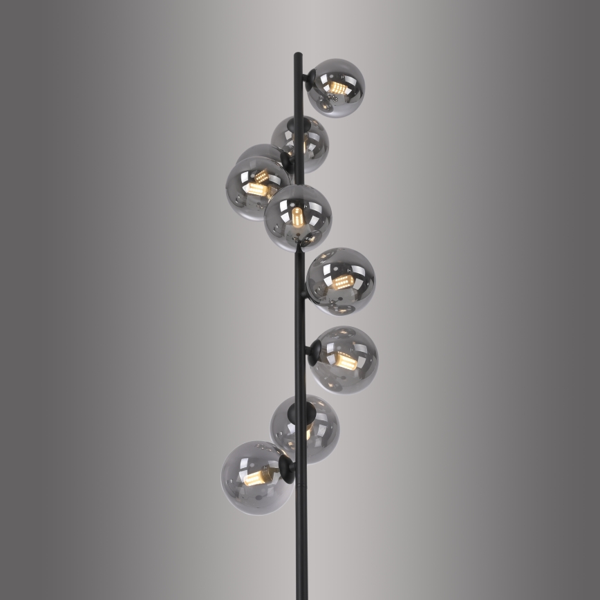 Schöner Wohnen 14506-18 - LED подова лампа DUBAI 9xG9/3W/230V черна/опушена