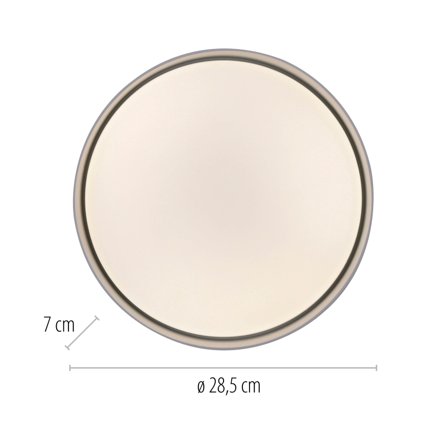 Schöner Wohnen 14593-16 - Димируемо LED таванно осветително тяло TAVOLI LED/10W/230V 2700-6500K диаметър 28,5 cm бяло + дистанционно управление