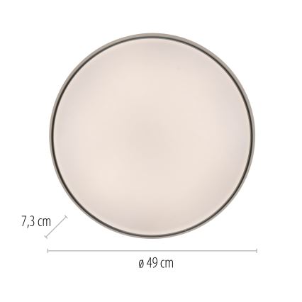 Schöner Wohnen 14595-18 - Димируемо LED осветително тяло TAVOLI LED/34W/230V 2700-6500K Ø 49 см черно + дистанционно управление