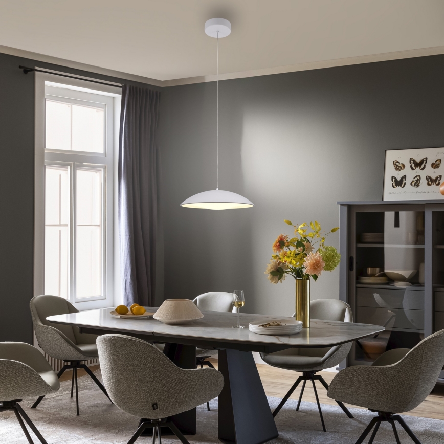 Schöner Wohnen 14606-16 - Димируем LED полилей с окачване на кабел LENTE LED/17W/230V Ø 40 см, бял