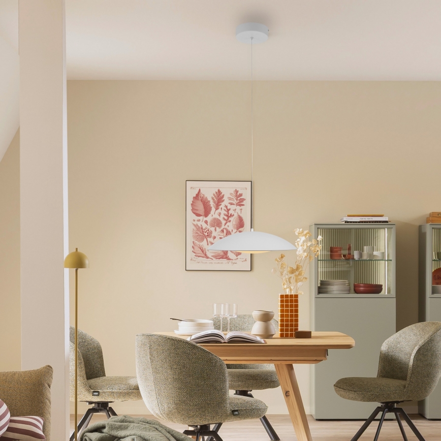 Schöner Wohnen 14606-16 - Димируем LED полилей с окачване на кабел LENTE LED/17W/230V Ø 40 см, бял