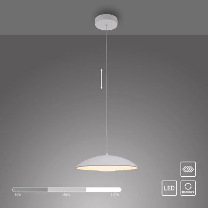 Schöner Wohnen 14606-16 - Димируем LED полилей с окачване на кабел LENTE LED/17W/230V Ø 40 см, бял