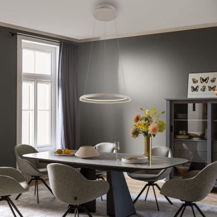 Schöner Wohnen 15570-39 - LED димируема висяща лампа на кабел QUILLO LED/36W/230V Ø 60 см, сива