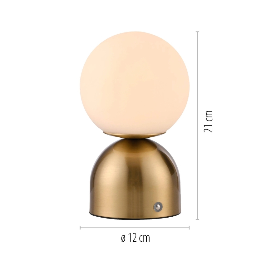 Schöner Wohnen 19218-12 - Сензорно димируема презареждаема настолна лампа RUDI LED/1,2W/5V 3000-6000K 1200 mAh златиста