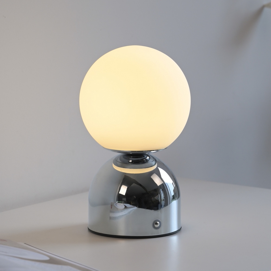 Schöner Wohnen 19218-17 - LED димируема сензорна презареждаема настолна лампа RUDI LED/1,2W/5V 3000-6000K 1200 mAh лъскав хром