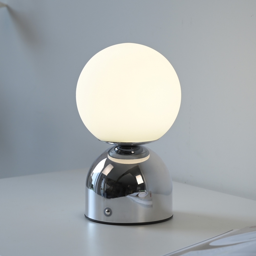 Schöner Wohnen 19218-17 - LED димируема сензорна презареждаема настолна лампа RUDI LED/1,2W/5V 3000-6000K 1200 mAh лъскав хром