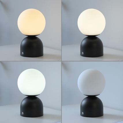 Schöner Wohnen 19218-18 - LED димируема сензорна презареждаема настолна лампа RUDI LED/1,2W/5V 3000-6000K 1200 mAh черна