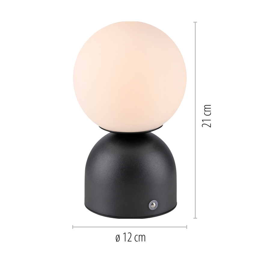 Schöner Wohnen 19218-18 - LED димируема сензорна презареждаема настолна лампа RUDI LED/1,2W/5V 3000-6000K 1200 mAh черна