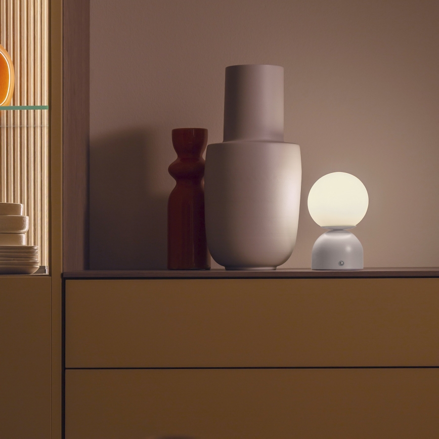 Schöner Wohnen 19218-39 - LED димируема сензорна презареждаема настолна лампа RUDI LED/1,2W/5V 3000-6000K 1200 mAh сива