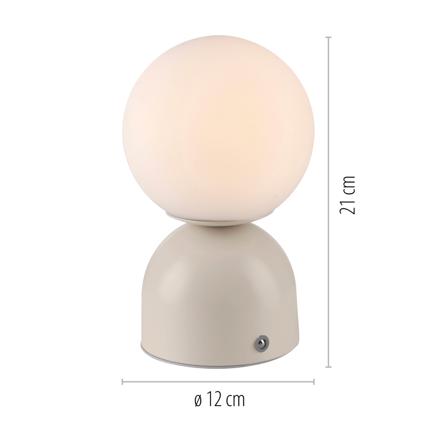 Schöner Wohnen 19218-39 - LED димируема сензорна презареждаема настолна лампа RUDI LED/1,2W/5V 3000-6000K 1200 mAh сива