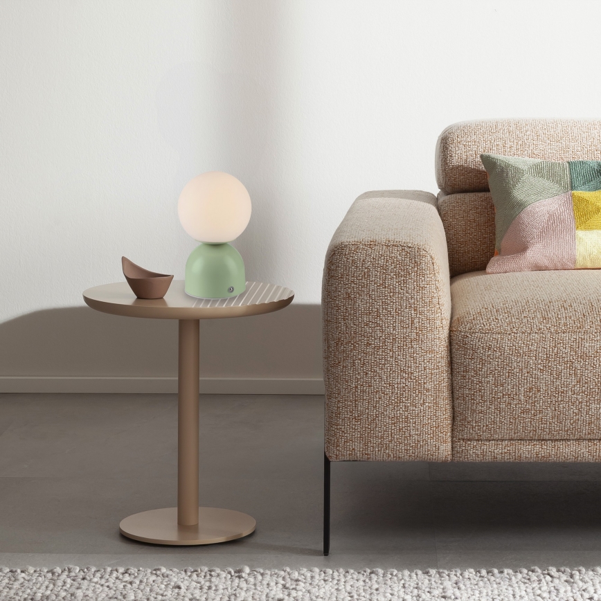 Schöner Wohnen 19218-43 - LED презареждаема настолна лампа RUDI със сензорно управление и регулируема яркост, 1,2 W / 5 V, 3000–6000 K, 1200 mAh, зелена