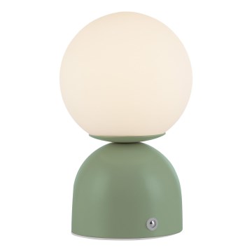 Schöner Wohnen 19218-43 - LED презареждаема настолна лампа RUDI със сензорно управление и регулируема яркост, 1,2 W / 5 V, 3000–6000 K, 1200 mAh, зелена