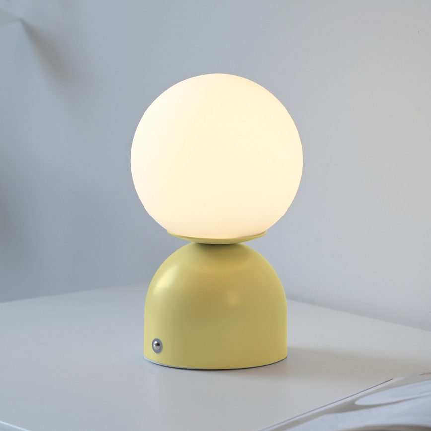 Schöner Wohnen 19218-81 - LED димируема сензорна акумулаторна настолна лампа RUDI LED/1,2W/5V 3000-6000K 1200 mAh жълта