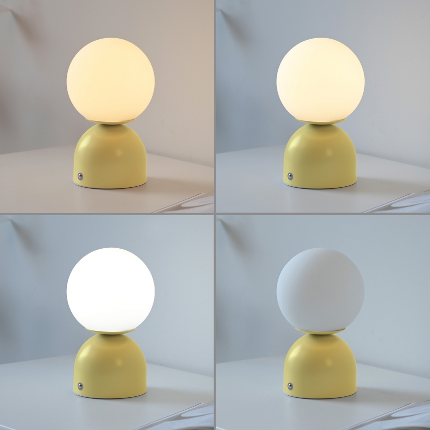 Schöner Wohnen 19218-81 - LED димируема сензорна акумулаторна настолна лампа RUDI LED/1,2W/5V 3000-6000K 1200 mAh жълта