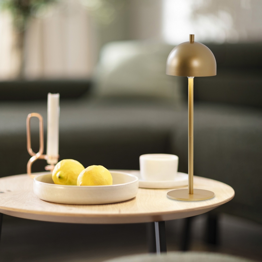 Schöner Wohnen 19244-12 - Димируема сензорна презареждаема външна настолна лампа BELLIS LED/2,5W/5V 2600 mAh IP54 златна