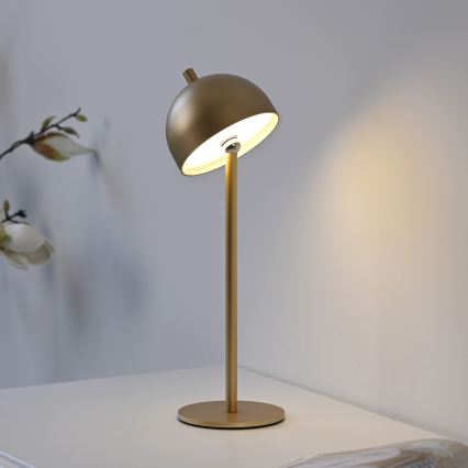 Schöner Wohnen 19244-12 - Димируема сензорна презареждаема външна настолна лампа BELLIS LED/2,5W/5V 2600 mAh IP54 златна