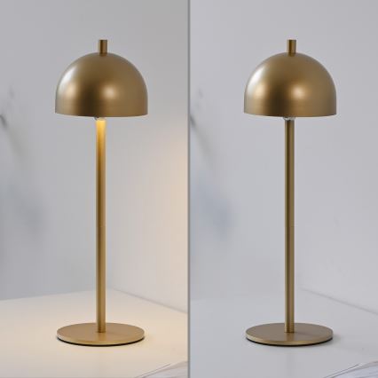 Schöner Wohnen 19244-12 - Димируема сензорна презареждаема външна настолна лампа BELLIS LED/2,5W/5V 2600 mAh IP54 златна