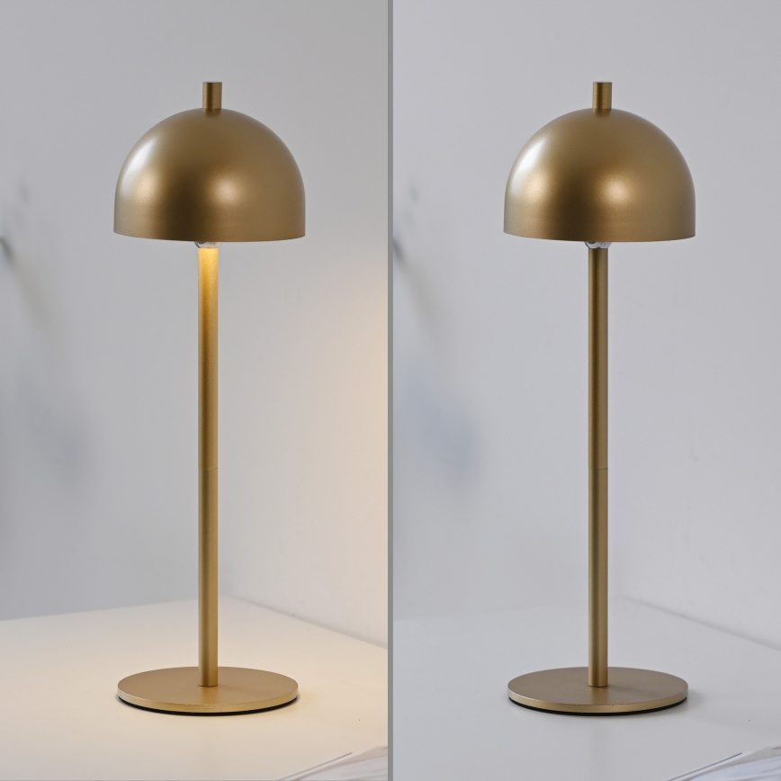 Schöner Wohnen 19244-12 - Димируема сензорна презареждаема външна настолна лампа BELLIS LED/2,5W/5V 2600 mAh IP54 златна