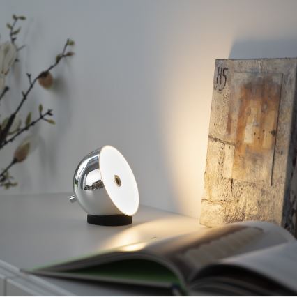 Schöner Wohnen 19244-17 - Димируема сензорна презареждаема външна настолна лампа BELLIS LED/2,5W/5V 2600 mAh IP54 лъскав хром