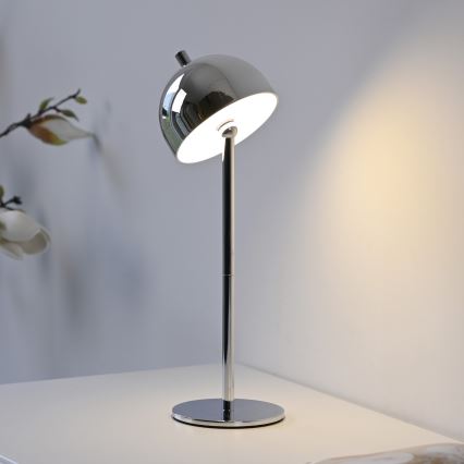 Schöner Wohnen 19244-17 - Димируема сензорна презареждаема външна настолна лампа BELLIS LED/2,5W/5V 2600 mAh IP54 лъскав хром