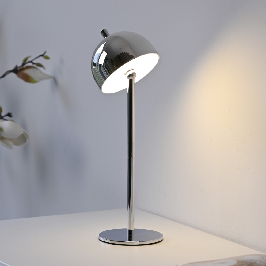 Schöner Wohnen 19244-17 - Димируема сензорна презареждаема външна настолна лампа BELLIS LED/2,5W/5V 2600 mAh IP54 лъскав хром