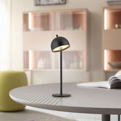 Schöner Wohnen 19244-18 - Димируема сензорна презареждаема външна настолна лампа BELLIS LED/2,5W/5V 2600 mAh IP54 черна