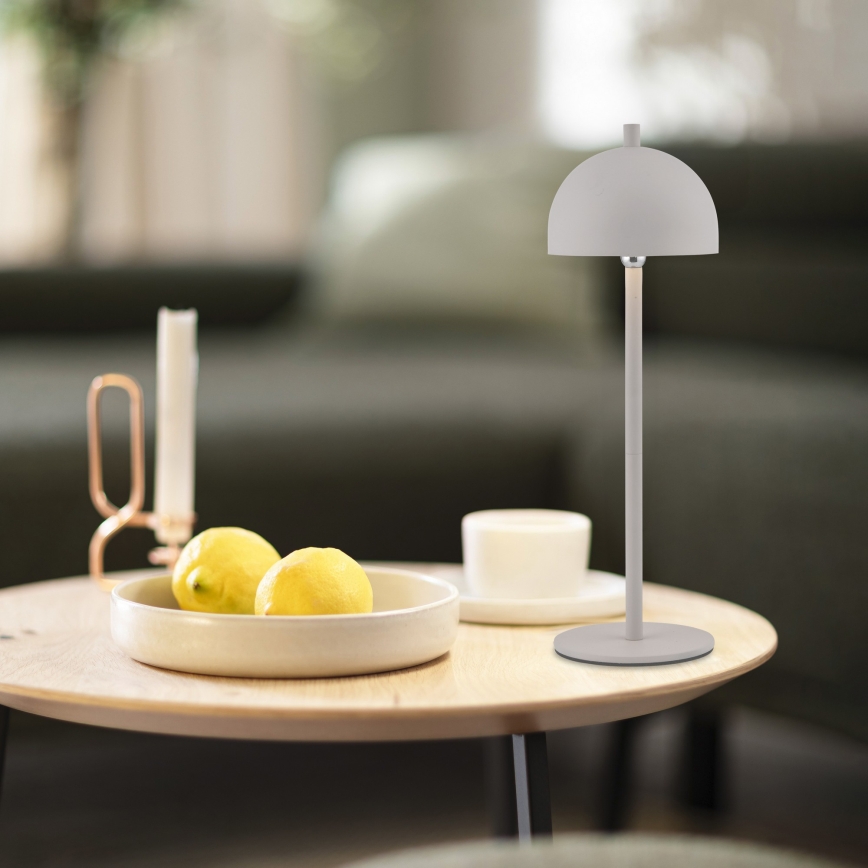 Schöner Wohnen 19244-39 - LED димируема сензорна презареждаема външна настолна лампа BELLIS LED/2,5W/5V 2600 mAh IP54 сива