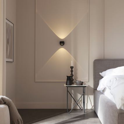 Schöner Wohnen 19331-18 - LED стенно осветително тяло CHIA 2xLED/2W/230V черно