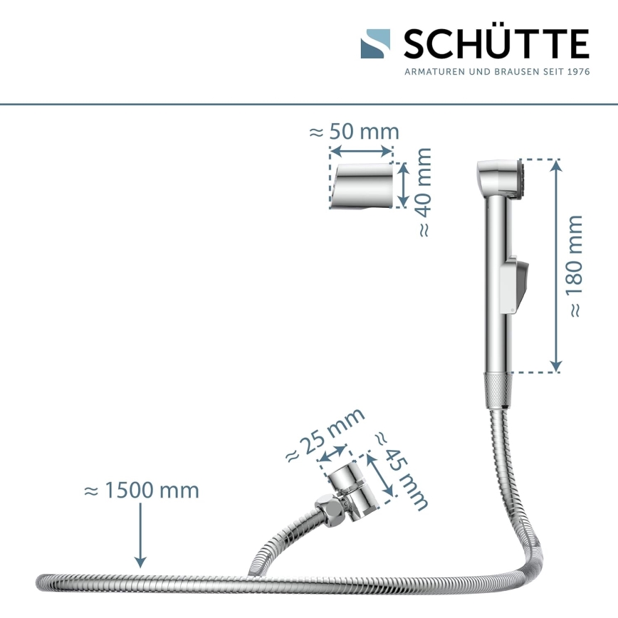 Schütte 78016 - Душ за мивка блестящ хром
