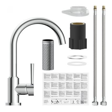 Schütte 79116 - Смесител за мивка CORNWALL, блестящ хром