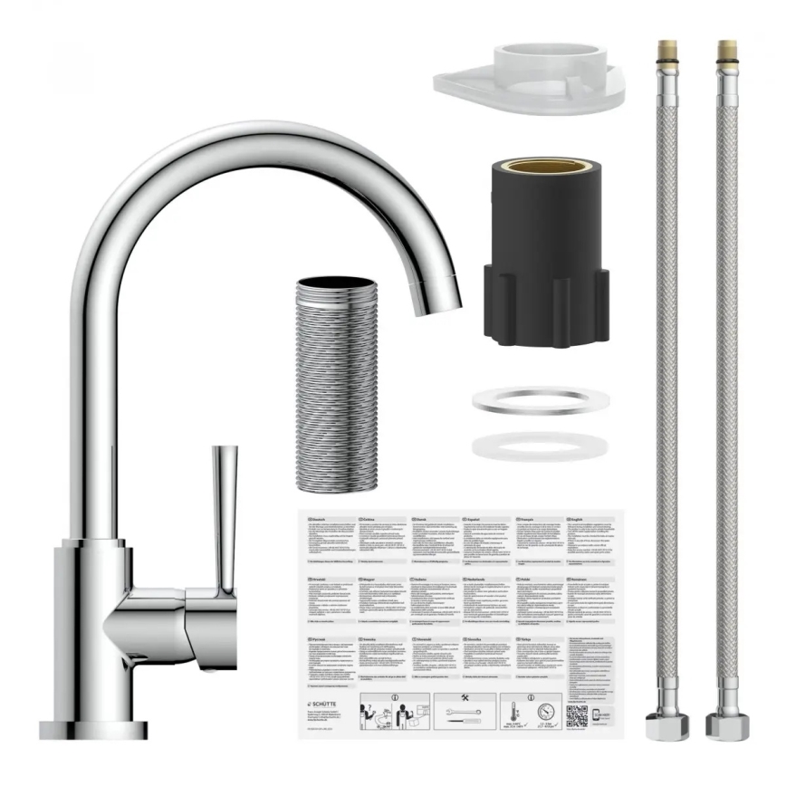 Schütte 79116 - Смесител за мивка CORNWALL, блестящ хром