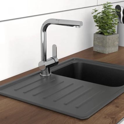 Schütte 79700 - Кухненски смесител LONDON с изтегляща се лейка, лъскав хром