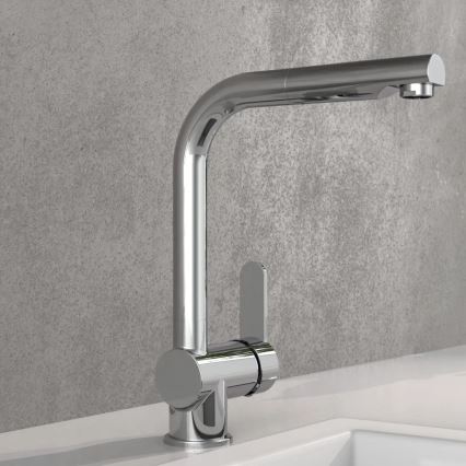 Schütte 79700 - Кухненски смесител LONDON с изтегляща се лейка, лъскав хром