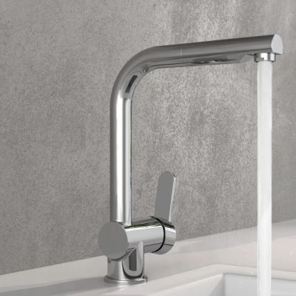Schütte 79700 - Кухненски смесител LONDON с изтегляща се лейка, лъскав хром