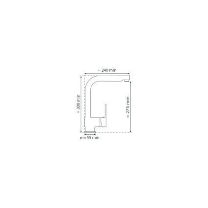 Schütte 79700 - Кухненски смесител LONDON с изтегляща се лейка, лъскав хром