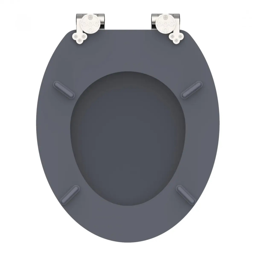 Schütte 80104 - Тоалетна седалка SPIRIT, антрацит, SoftClose (меко затваряне), МДФ дърво