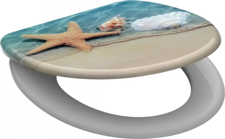 Schütte 82196 - Тоалетно седало BEACH с плавно затваряне (SoftClose), от дуропласт