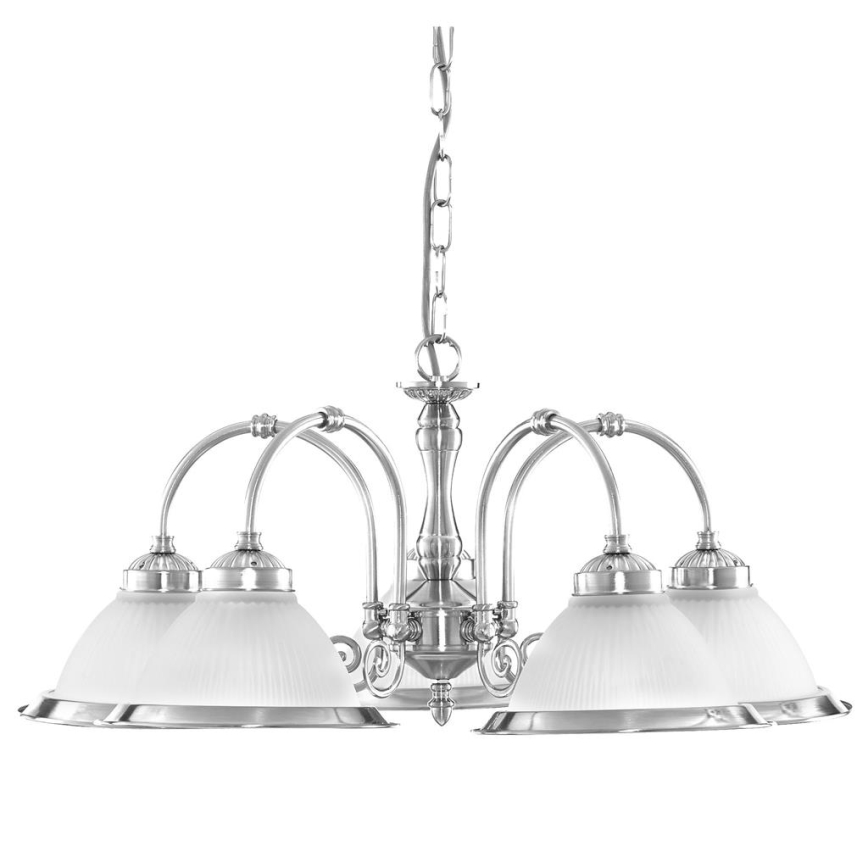Searchlight - Пендел AMERICAN DINER 5xE14/60W/230V лъскав хром