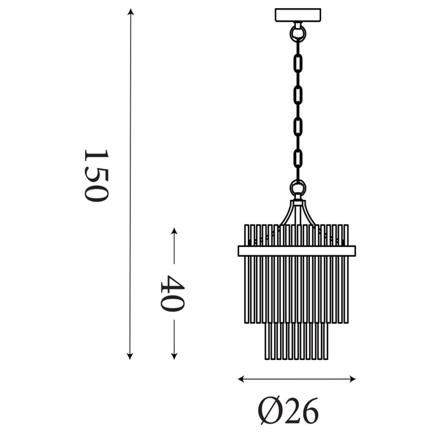 Searchlight - Полилей на верига LARA 1xE27/60W/230V