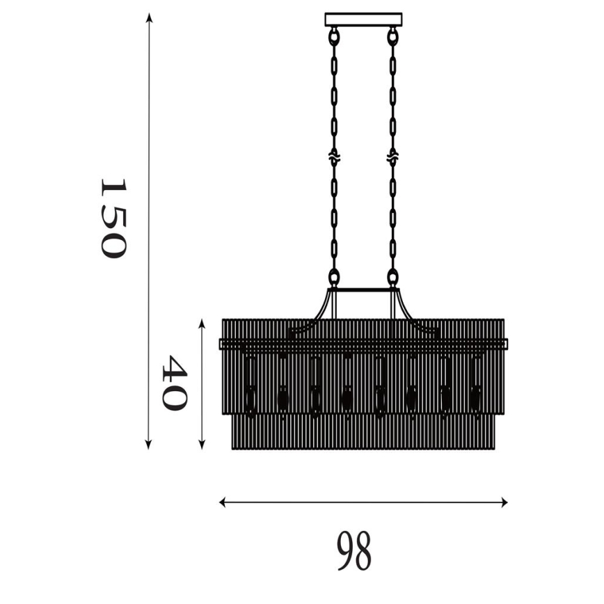 Searchlight - Полилей на верига LARA 8xE14/60W/230V