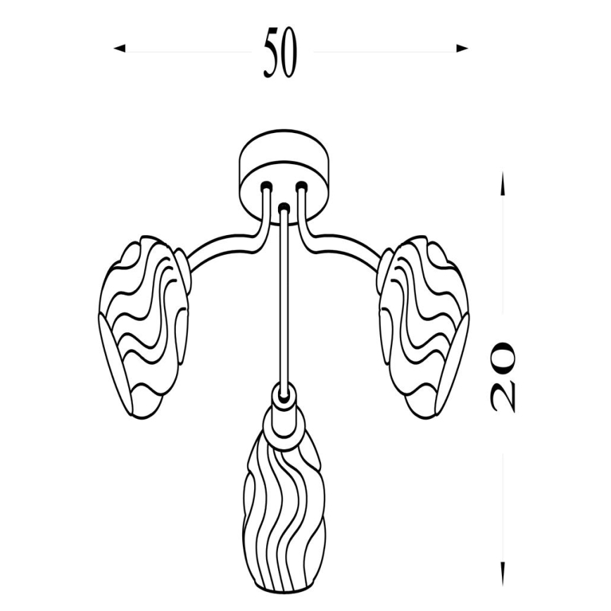 Searchlight - Потолъчен полилей ASTRAL 3xG9/33W/230V златист