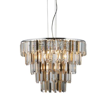 Searchlight - Кристален висящ полилей CLARISSA 9xE14/40W/230V