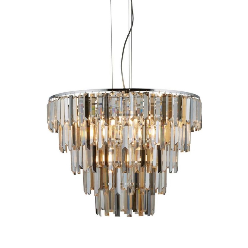 Searchlight - Кристален висящ полилей CLARISSA 9xE14/40W/230V