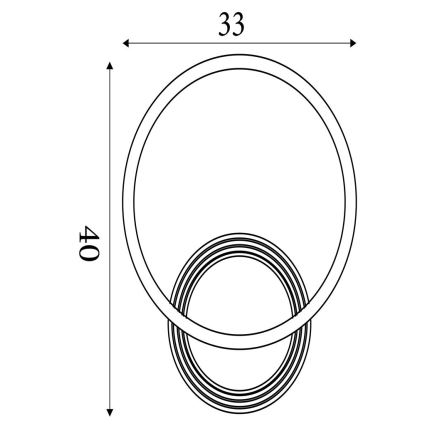 Searchlight - LED димируемо таванно осветително тяло CONTOUR LED/24W/230V 3000K