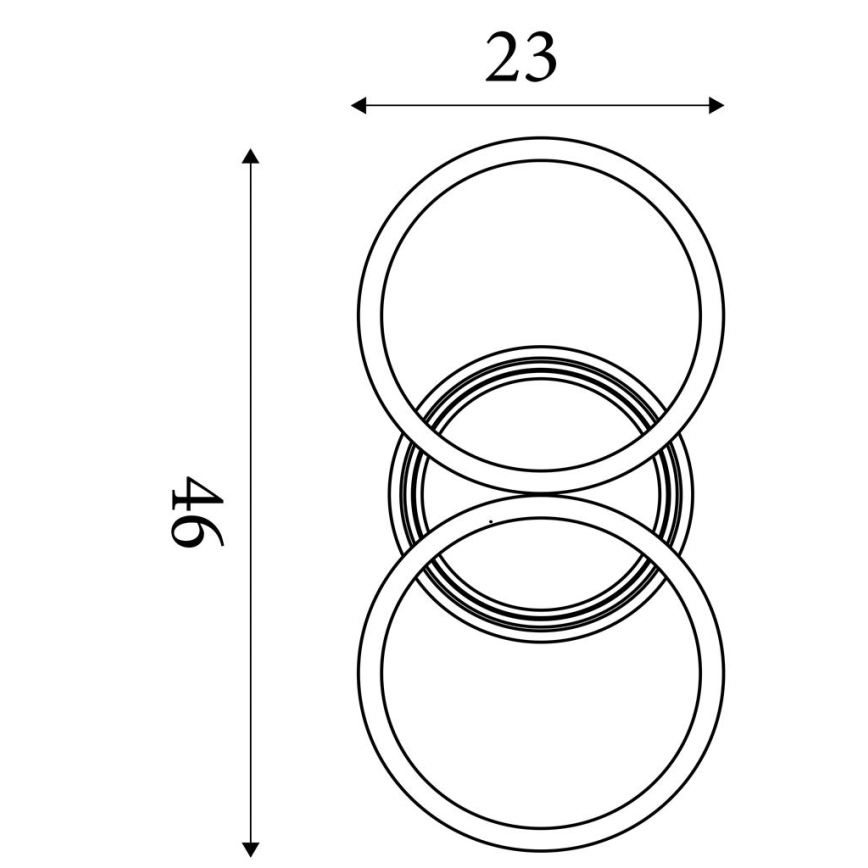 Searchlight - Димируемо LED таванно осветително тяло CONTOUR LED/24W/230V 3000K