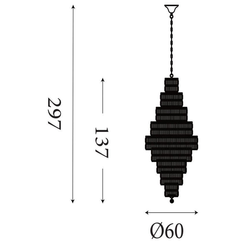 Searchlight - Полилей на верига EMPIRE 13xE14/60W/230V