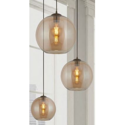 Searchlight - Висящ полилей BALL 1xE27/60W/230V кафяв