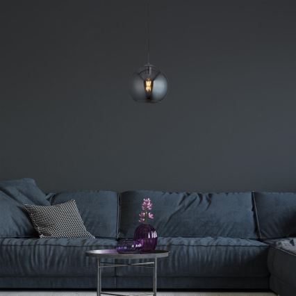 Searchlight - Висящ полилей BALL 1xE27/60W/230V сребрист